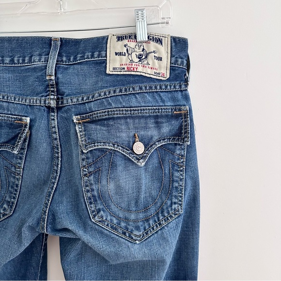 True Religion Ricky Relaxed Straight Flap Jeans 31X29 - Picture 1 of 12